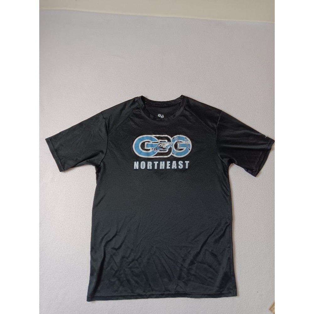 Badger Sport Mens Black Athletic Tee GSG Northeast Eagle 15 Short Sleeve M
